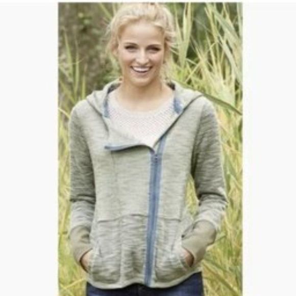 Matilda Jane Sweaters - Matilda Jane Lowland Marsh Hoodie Size medium green hooded zip front sweater